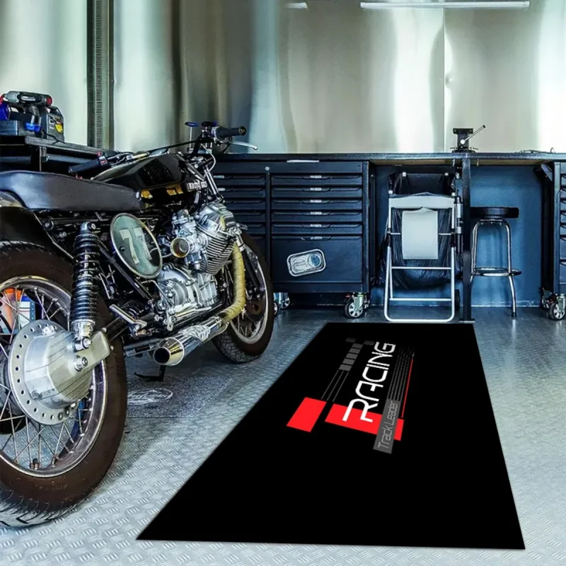 VIKAMA Cool Sports Style Motorcycle Parking Mat Durable Rubber for Racing Bikes And Motorcycles