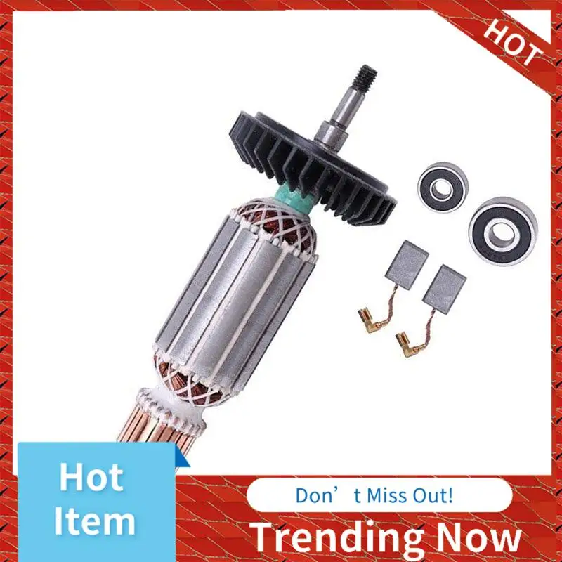

24-часовая доставка для 9556N для 9557HN для 9558NB AC220V 240V якорь ротора в сборе включает в себя подшипники, замена щеток