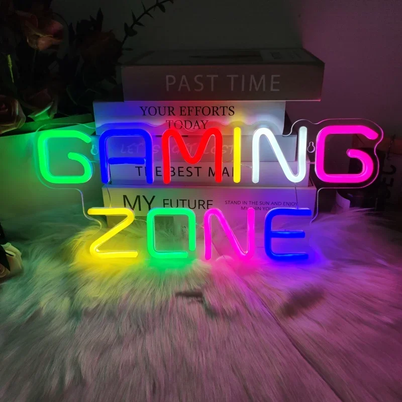 Game Zone Colorful Neon Light for Wall Decor -Dimmable USB LED Neon Lights for Room Wall Decor, Party Decor, Bedroom Man Cave