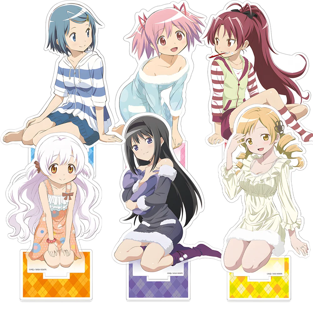 Puella Magi Madoka Magica Madoka Kaname Homura Akemi Mami Tomoe Sayaka Miki Kyoko Sakura Momoe Nagisa Acrylic Stand Fans Gifts