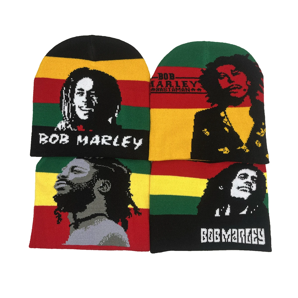 European and American Winter Hats Bob Marley Knitted Hats Men's and Women's Fashion Beanies Hat Outdoor Warmth