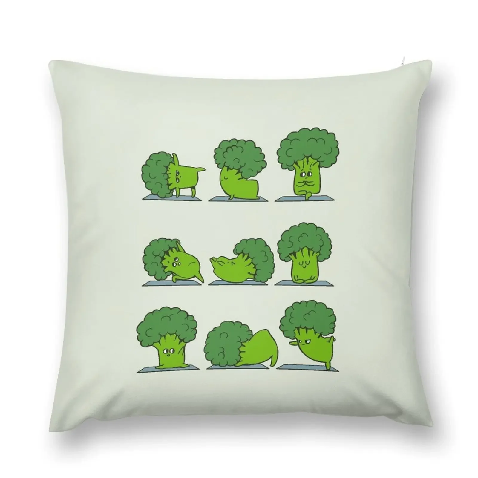 Broccoli Yoga Throw Pillow Pillowcases For Pillows christmas pillow case Decorative pillow case