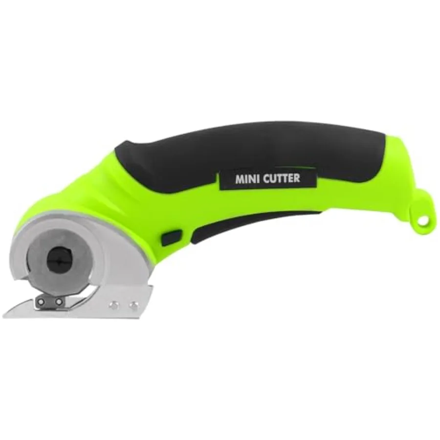 

4V Cordless Electric Scissors Carpet Cutter Tool with Rechargeable and Safety Lock Rotary Blade for Recycling Cutting Leather B