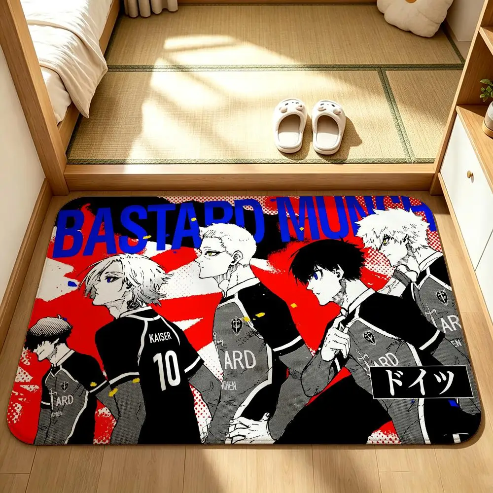 Anime-Blue LockS Floor Mat Bedroom Carpet, Bathroom Foot Mat, Doormat, Non-Slip Absorbent Multi-Use