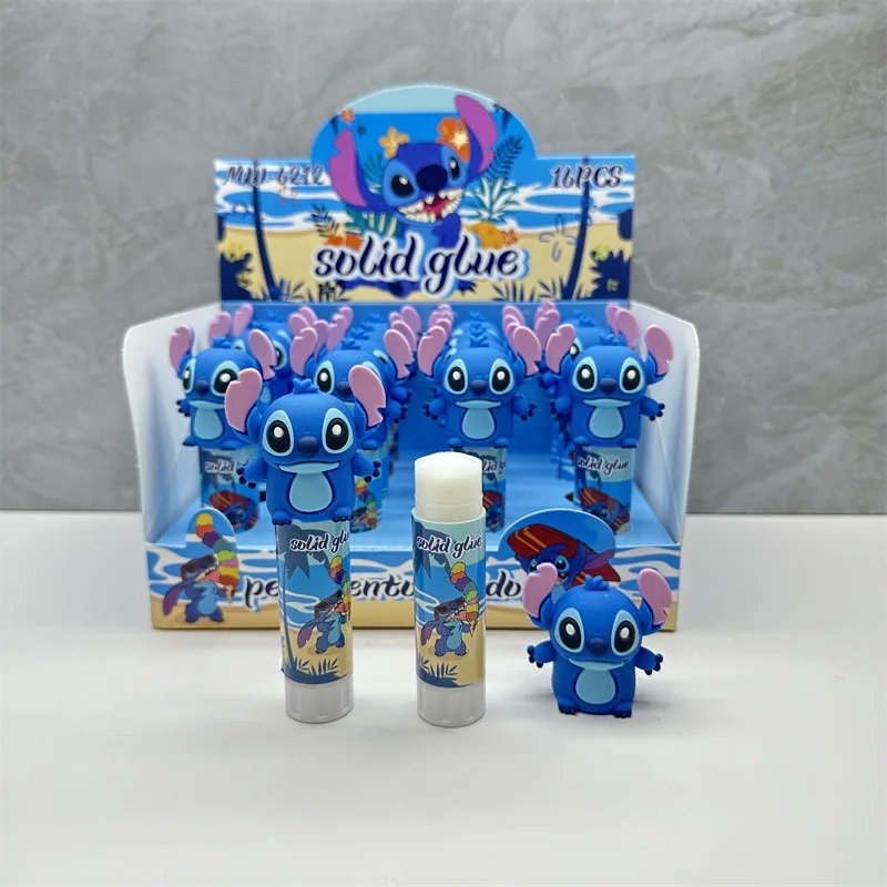 Disney Stitch твердый клей милый мультфильм Лило и Стич аниме Kawaii вращающиеся однотонные детские студенческие канцелярские принадлежности ручной работы школьные принадлежности