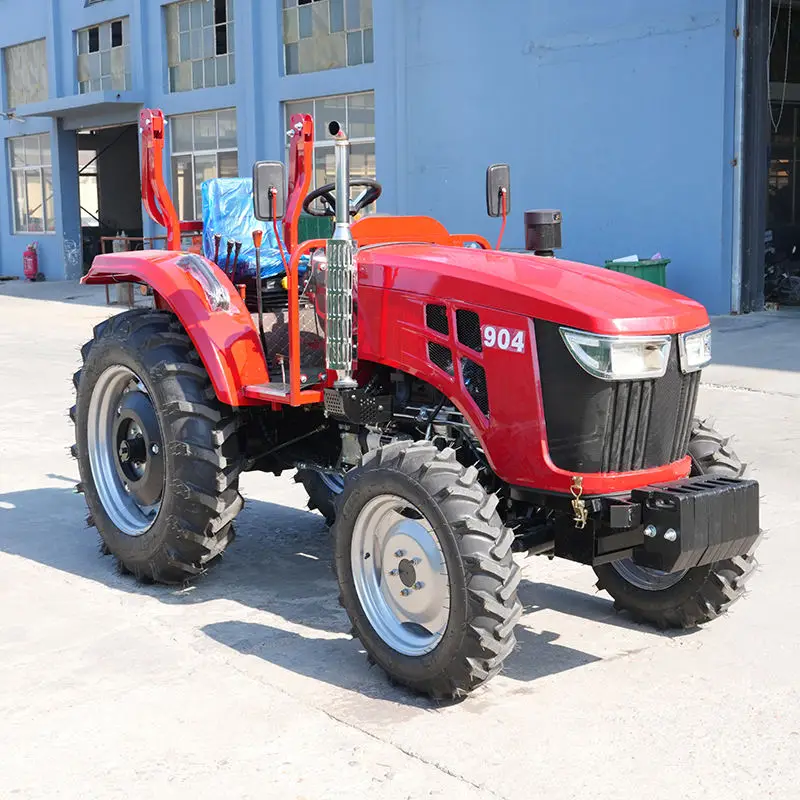 The Chinese factory produces small compact four-wheel drive agricultural tractors that have passed CE and Euro 5 certifications