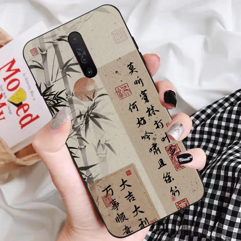 Chinese Style Wish Good Luck Freedom Phone Case For Redmi 5 6 7 8 9 10 Plus Pro 6 7 8 9 A GO K20 K30 K40 Pro Plus F3 Fundas