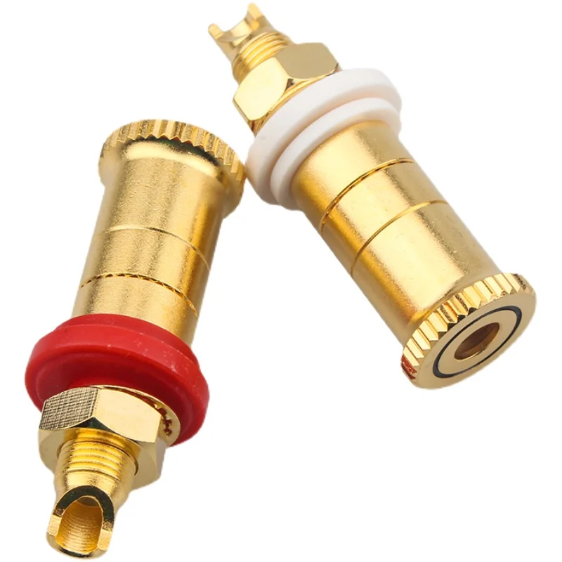 

BP1115/BP1116 4pcs/set Gold Plated Copper Speaker Binding Posts Terminal Connectors WBT style