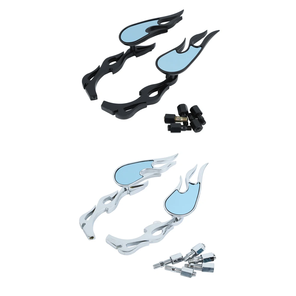 

Flame Rear View Mirror Motorcycle Rearview Mirror for Harley-Davidson Honda Suzuki Kawasaki