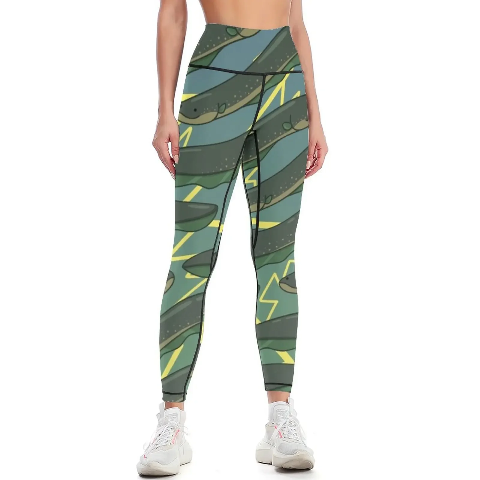 

Electric Eel Pattern Leggings active wear harem pants jogging pants for fitness Womens Leggings