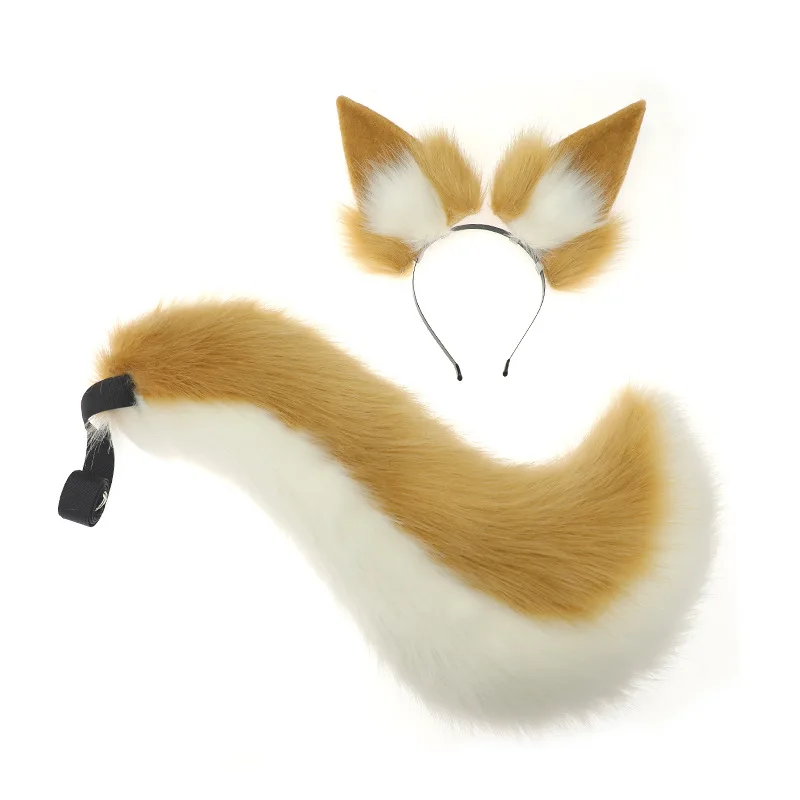 Catwoman Cosplay Props Comic Show Dress Up Fox Beast Ear Hair Band Plush Fox Ear Hair Band Fox Tail Set