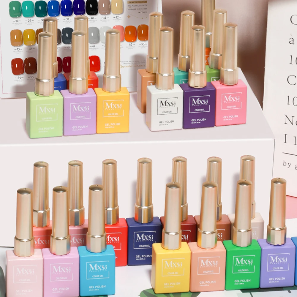 Mxsi 60 Colors Gel Nail Polish Set 15ml Glitter Soak Off UV Semi Permanent Varnish Art Salon Very Good Nail Accessories Gel Kit