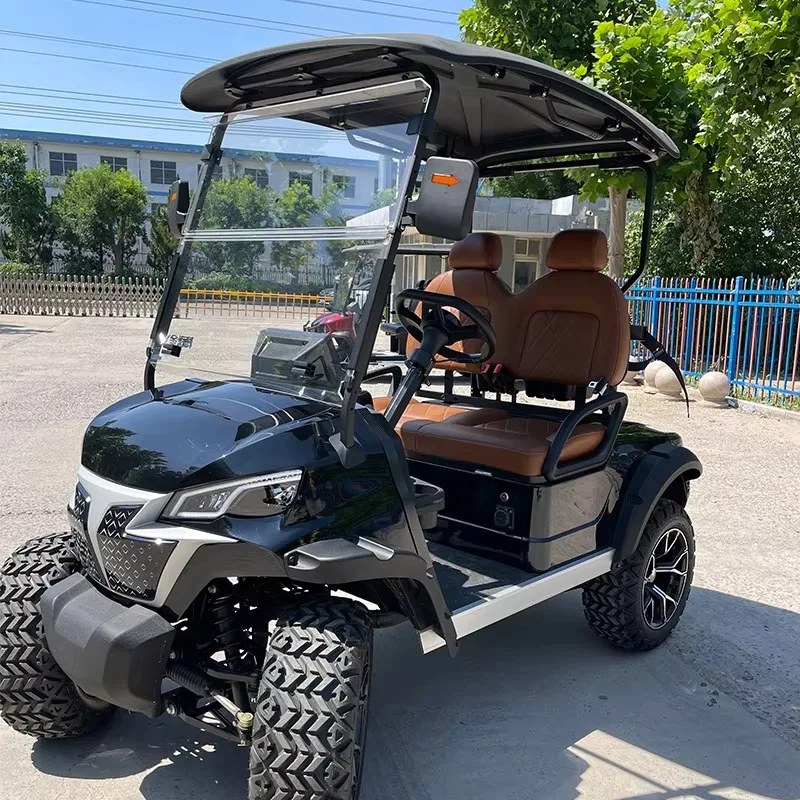 Electric 2-Seater Golf Cart with Powerful r and Long-Range Battery for Resort Community Course Use