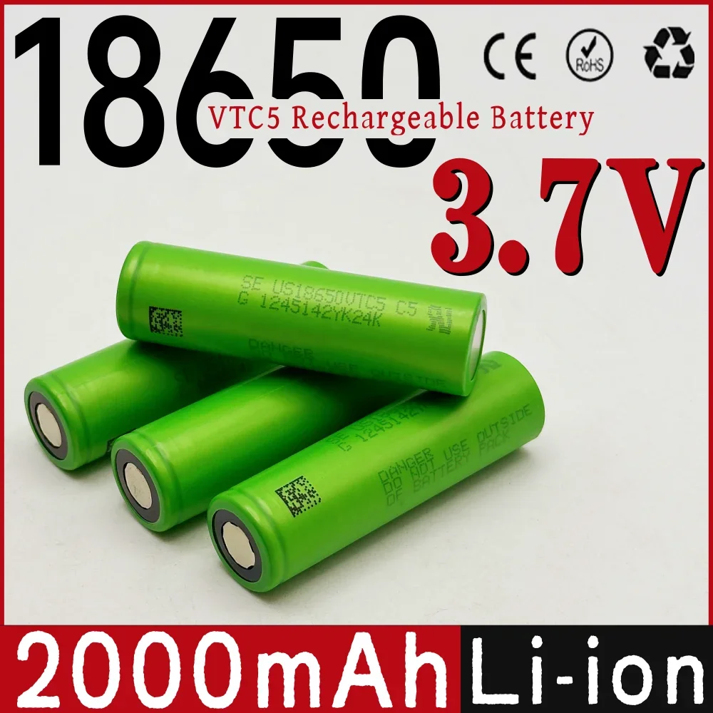 

18650-VTC5 3.7V 2000mAh Lithium-ion Rechargeable Battery Suitable for various electronic toy remote controls