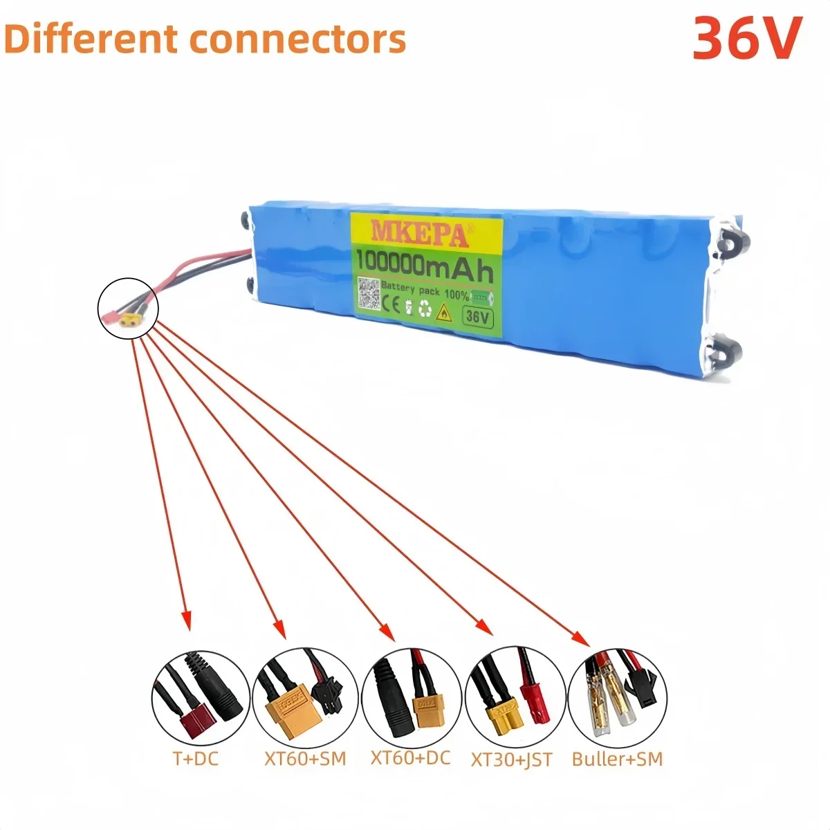 18650 10S3P 36V 100000mAh battery pack, suitable for 36V M365 electric scooters and 36V high-power electric scooters