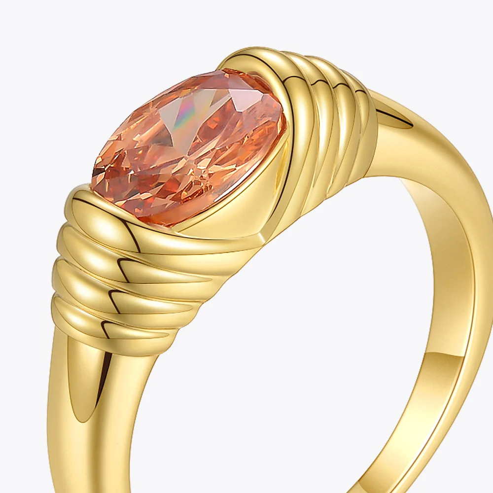 ENFASHION Zircon Elegant Rings For Women Gold Color Engagement Ring 2021 Fashion Jewelry Party Anillos Mujer Wholesale R214102