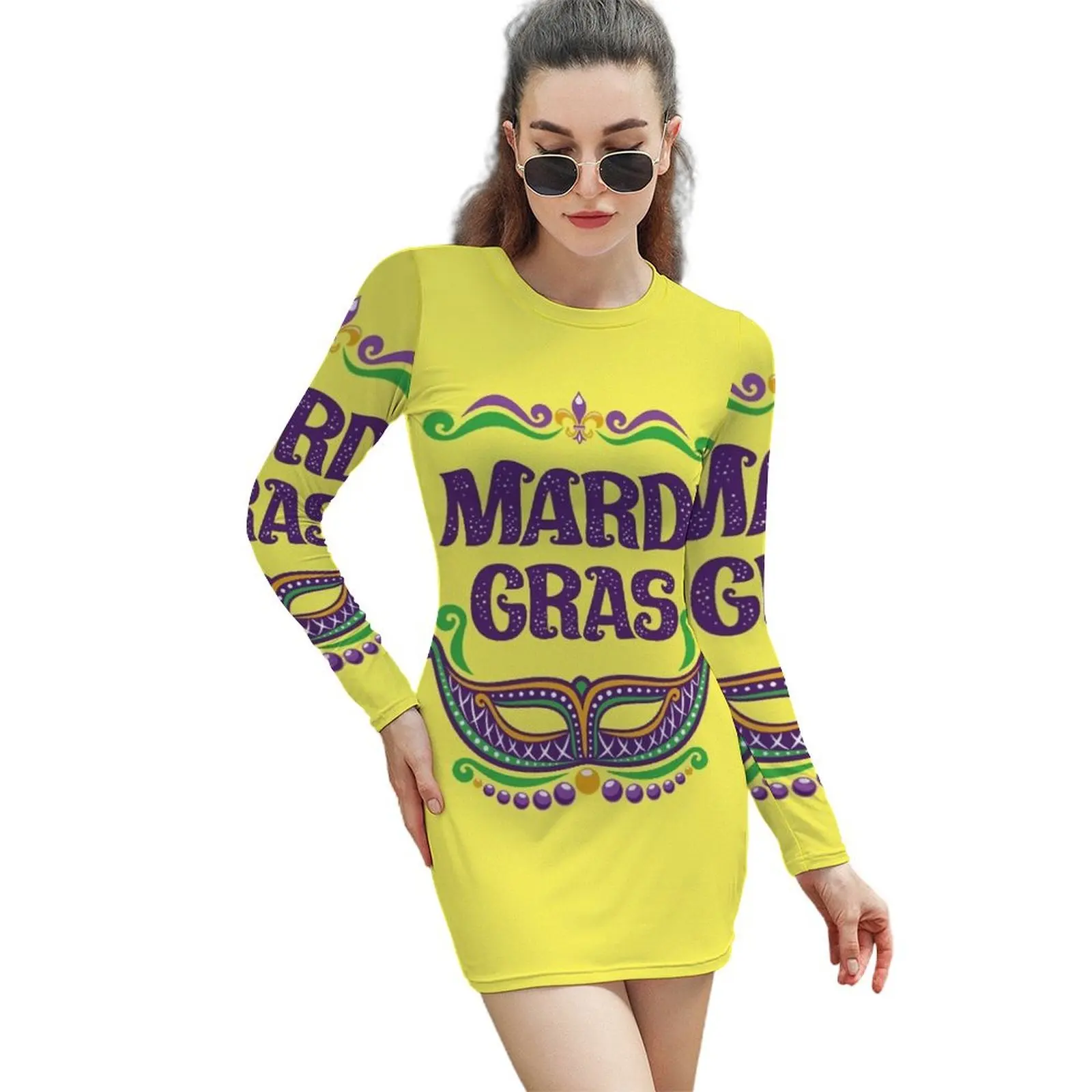 

This Is My Mardi Gras Shirt 2019 Long-Sleeved Sheath Dress dresses summer woman 2024 african dresses for woman