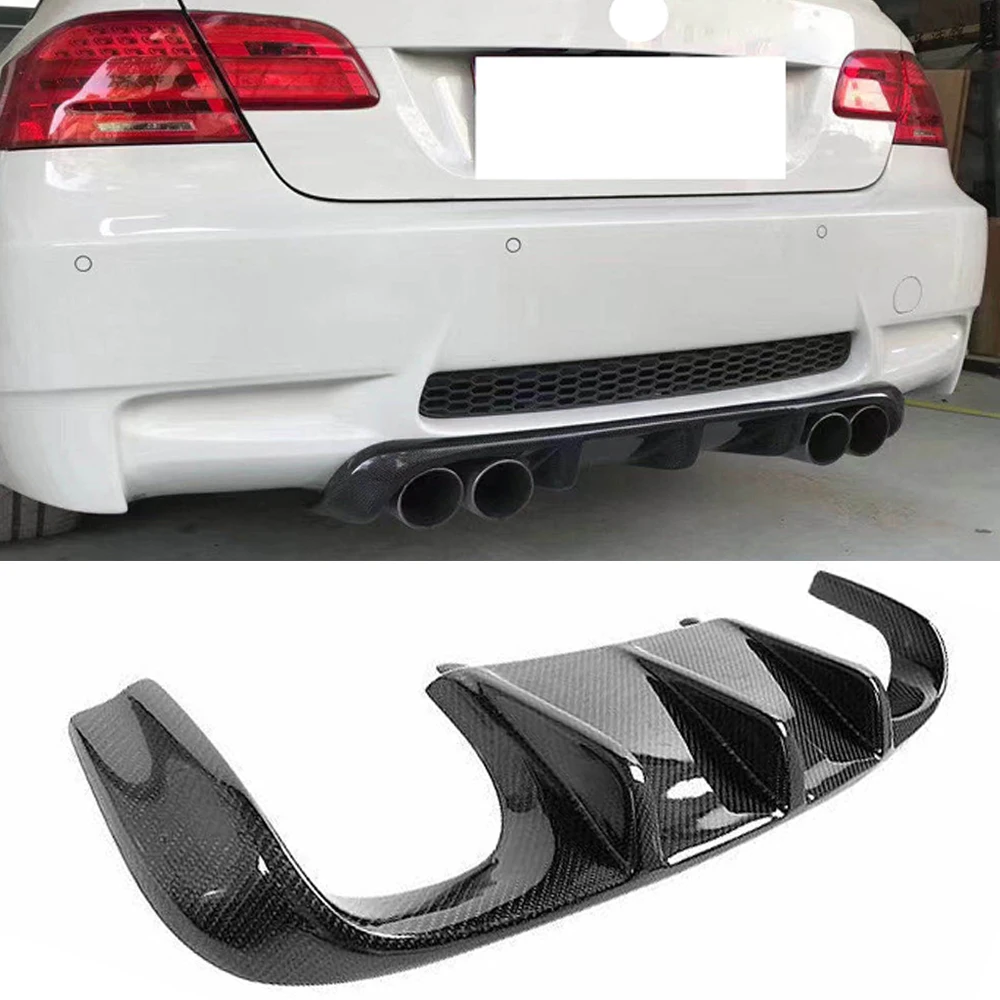 Carbon Fiber / FRP Black Car Rear Bumper Guard Lip Diffuser Spoiler for BMW 3 Series E92 E93 M3 Only 2007 - 2013