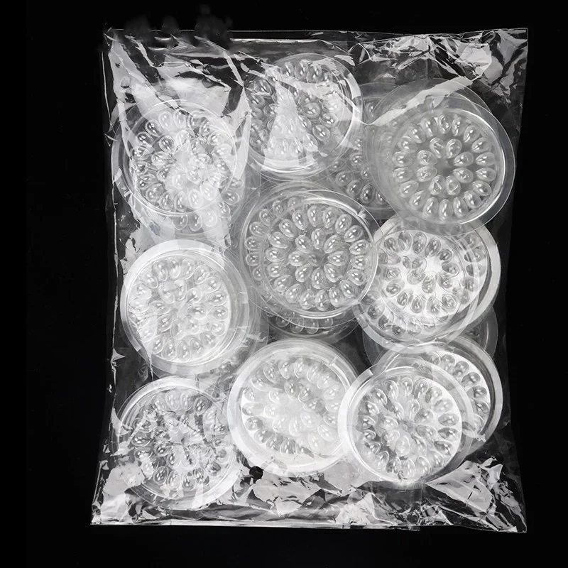 10/50/100PCS Disposable Holder Sticker Glue Adhesive Pallet For Eyelash Extension  Eyelash Makeup Tools Plastic Flower Eyelash