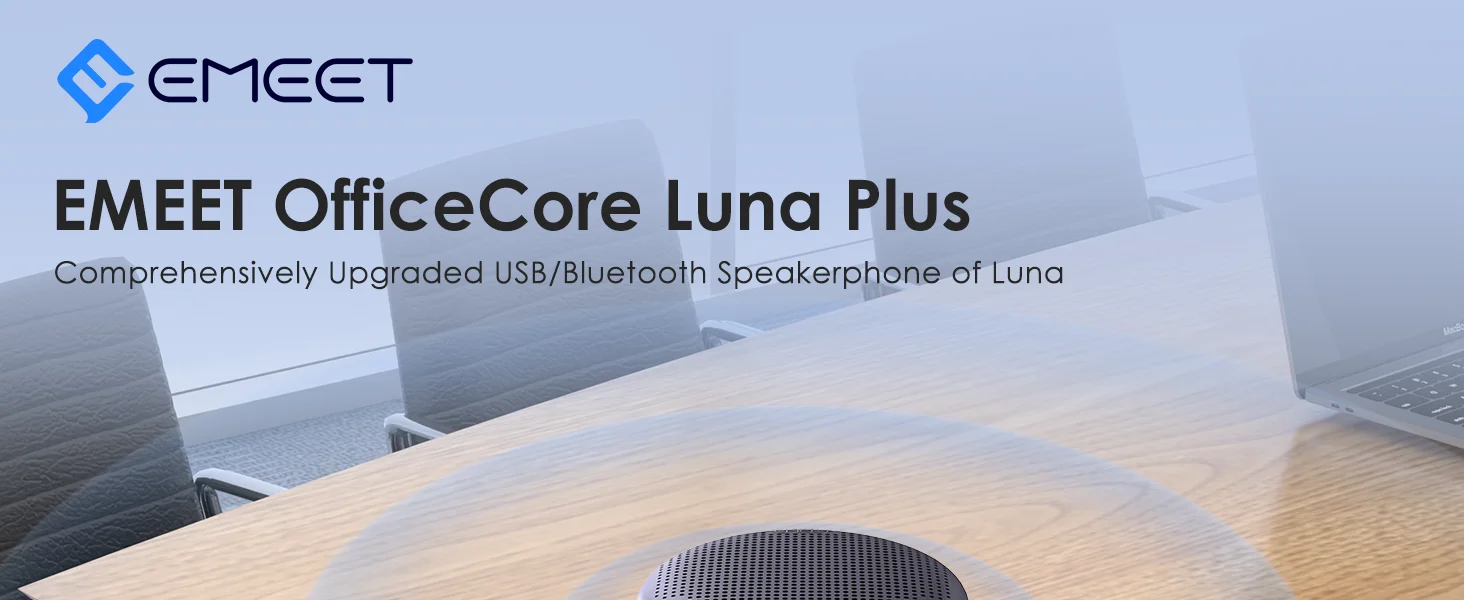 Kabelloses Konferenzlautsprechersystem EMEET Luna Plus USB-Sprechanlage mit 8 Mikrofonen 360° ° Sprachaufnahme für das Home Office – Detail 1
