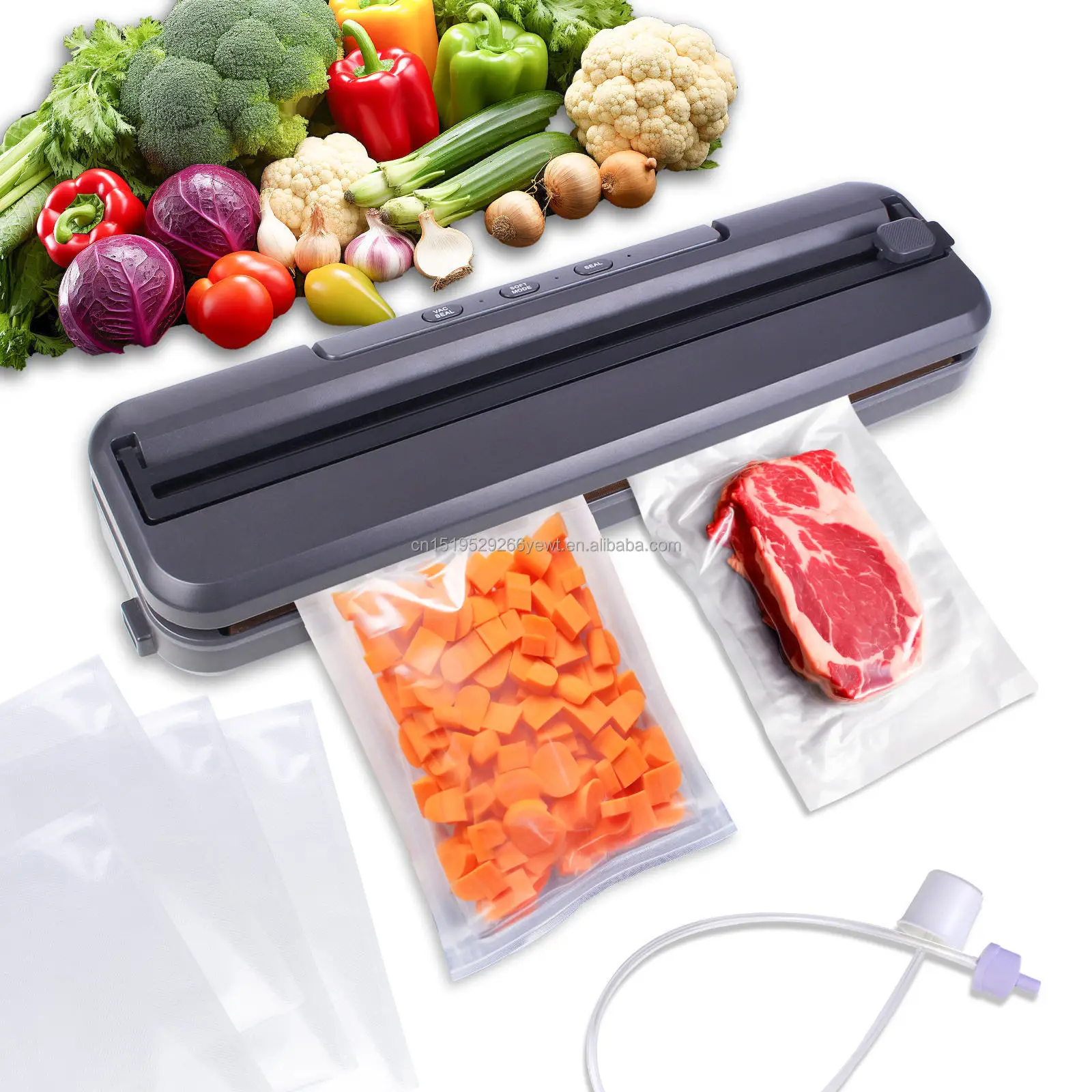 New Arrival Small Household Kitchen Vacuum Sealer Simple Operation Electric Power Source Free Plastic Automatic Food Sealers