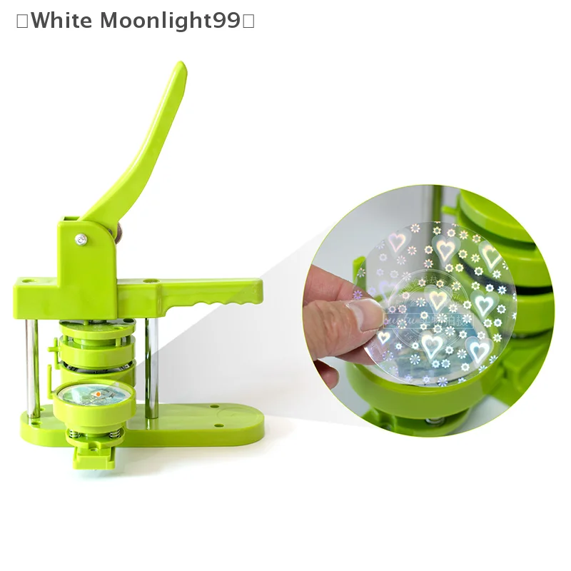 

tipoWhite Viss58mm Машина для изготовления пуговиц DIY Набор значков Набор пуансонов Машина для изготовления пуансонов с 100 деталями пуговиц + круглый резак