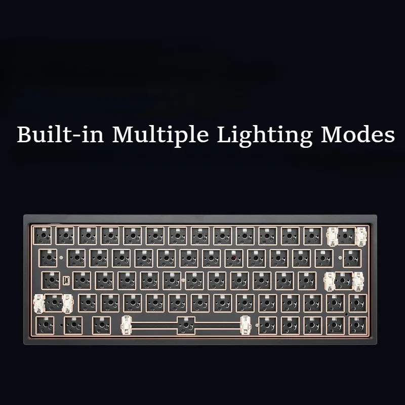 

SKY 64PRO Tri-mode Keyboard Kit 2.4G Wireless Hot Swap CNC Aluminium GH60 RGB Ergonomics Keyboard Kit for Gaming Accessories