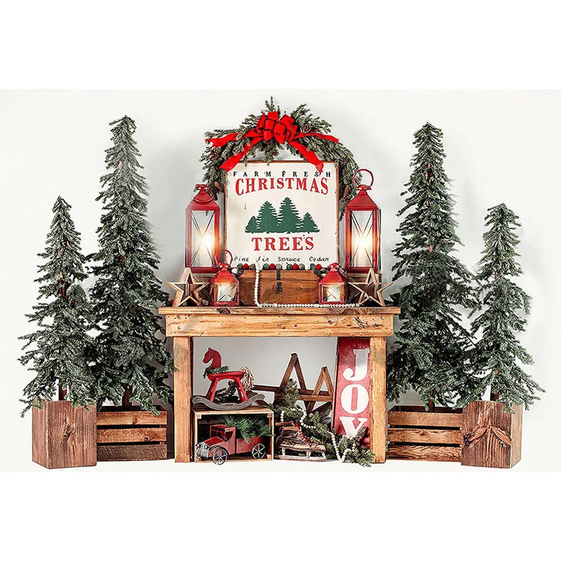 Avezano عيد الميلاد الخلفيات للتصوير مزرعة الأشجار الطازجة الأسرة عطلة صورة ديكور الشتاء خلفية الصورة استوديو الدعائم