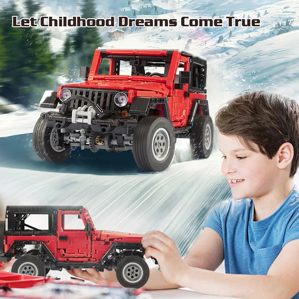 Off-Road Vehicle Model Building Block Set for Adult Challenging, Car Building Toys Boys Aged 8 and Above, 1287 Pieces Bricks