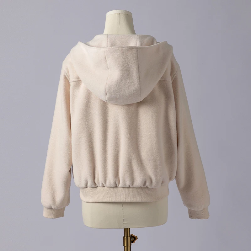 K1915L Luxury brand women\'s Clothing high-quality women\'s winter 90% white duck down  hooded jackets coats