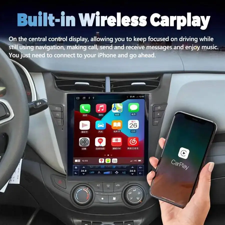 For Chevrolet Aveo Sail 2015-2019 Carplay Car GPS Stereo Autoradio Head Unit 9.7inch Android Screen Navigation Multimedia Player