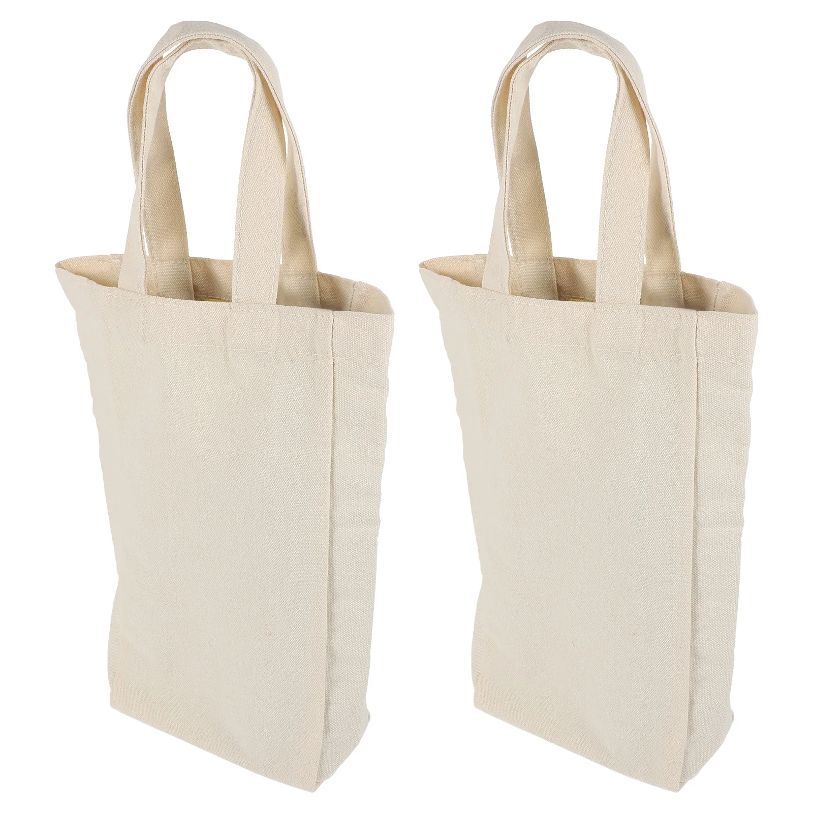 

2Pcs Durable Red Wine Gift Bag Canvas Pouch Portable Wine Tote Carrier for Home Party Wedding Decor Holder Canvas Pouch