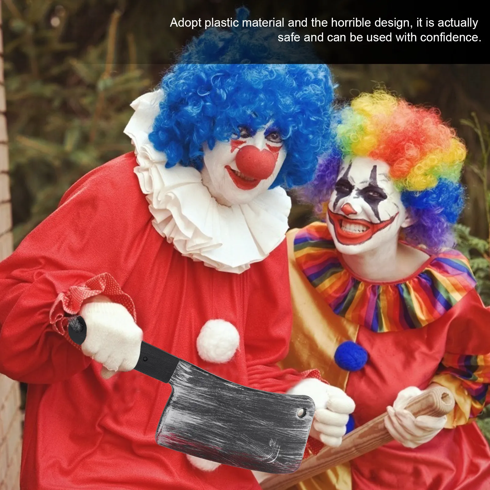 

Реалистичный пластиковый нож для Хэллоуина, реквизит для ужасов, страшное украшение для вечеринки, пластиковый реквизит с цепью для Хэллоуина