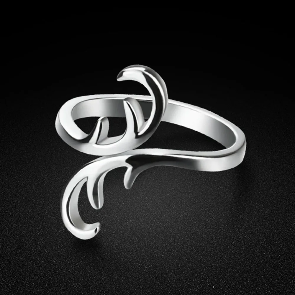 925 Sterling Silver Antler Tree Branch Leaves Ring for Women Fashion Flower Ring Cute Sweet Cool Girl Jewelry Birthday Gift