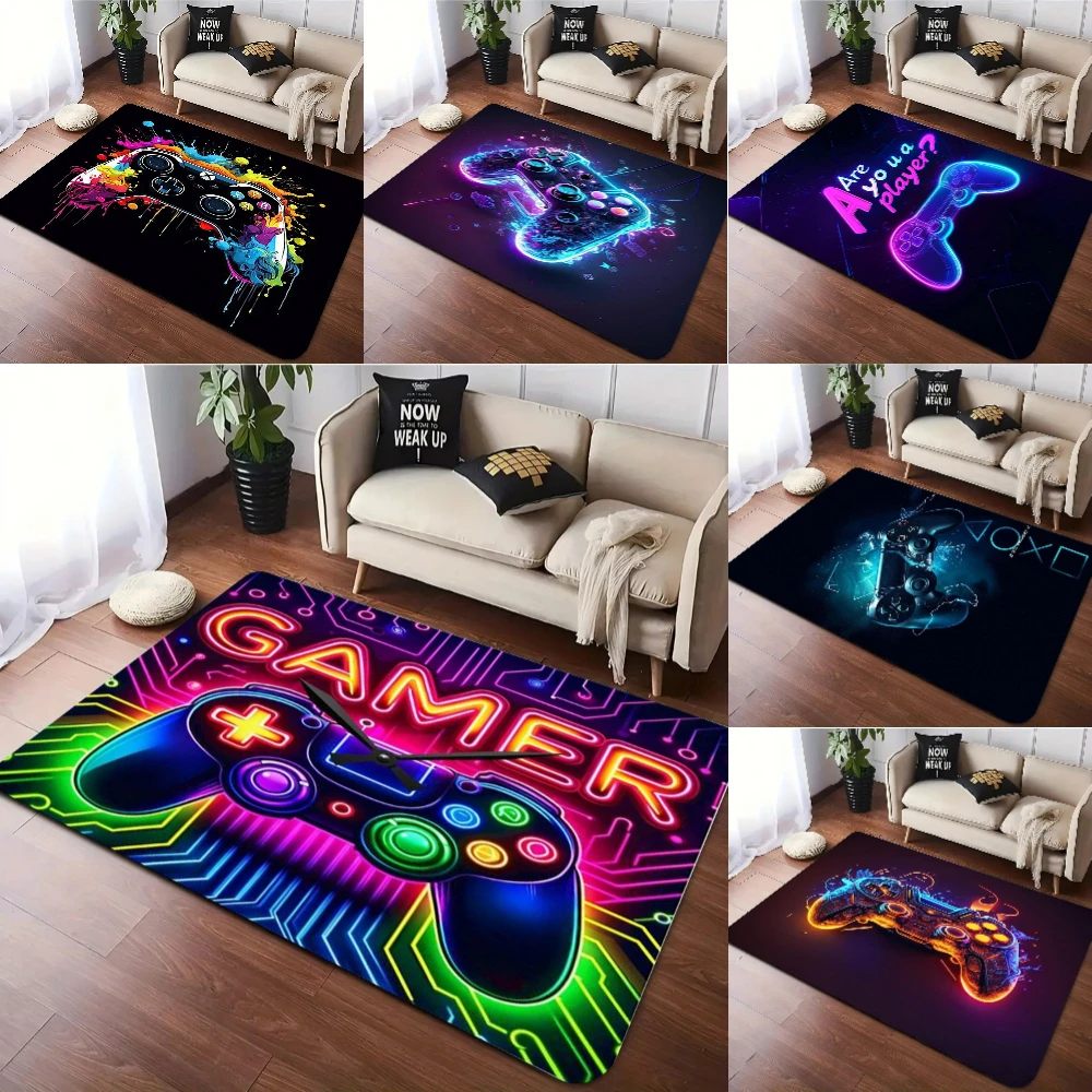 Room Large Gaming Rug 3D Game Carpet Controller Design  Crawling Play Anti-Slip Floor  Home Bedroom Decor Rugs