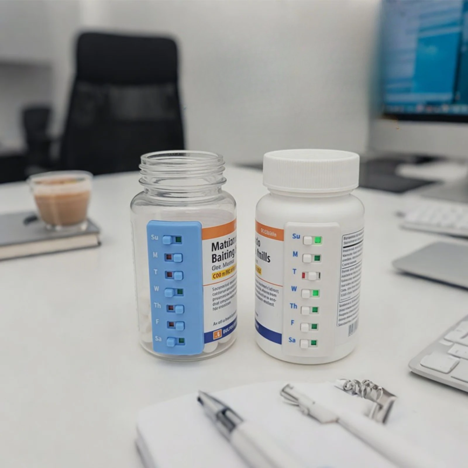 2026 New Reusable Medication Reminder Recorder,Medication Memory Aid for Daily Reminders and Management,for Various Pill Bottles