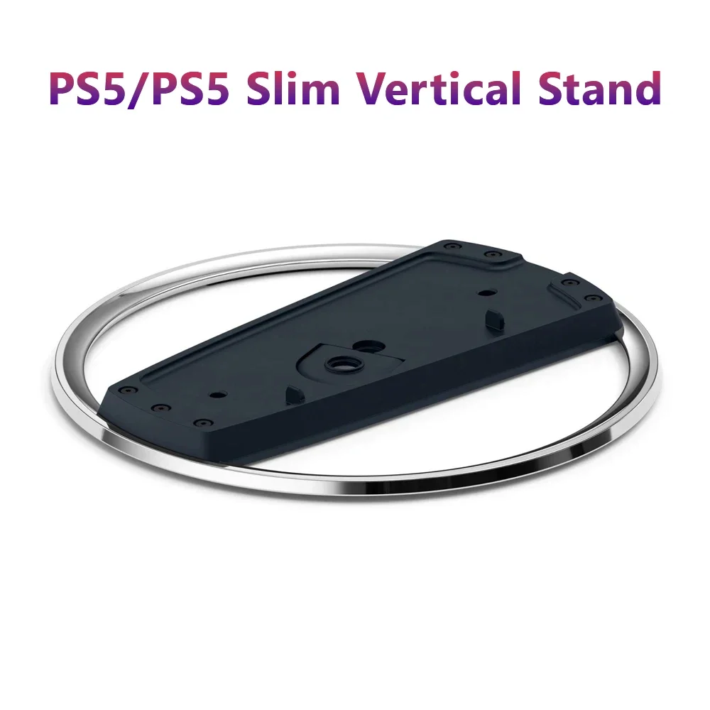 Vertical Stand for PS5 and PS5 Slim Console, Original 1:1 Metal Base for Playstation 5 Disc and Digital Edition Accessories view 2