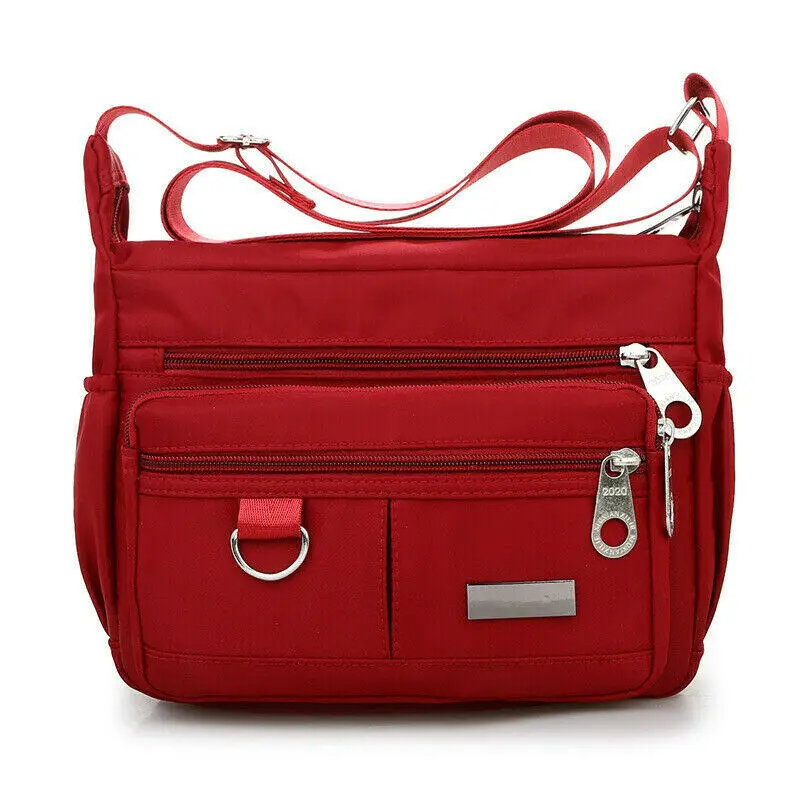 Mulheres Saco Impermeável Oxford Saco De Pano Multi Bolso Mensageiro Bolsa De Ombro De Lona Multifuncional Crossbody Bags