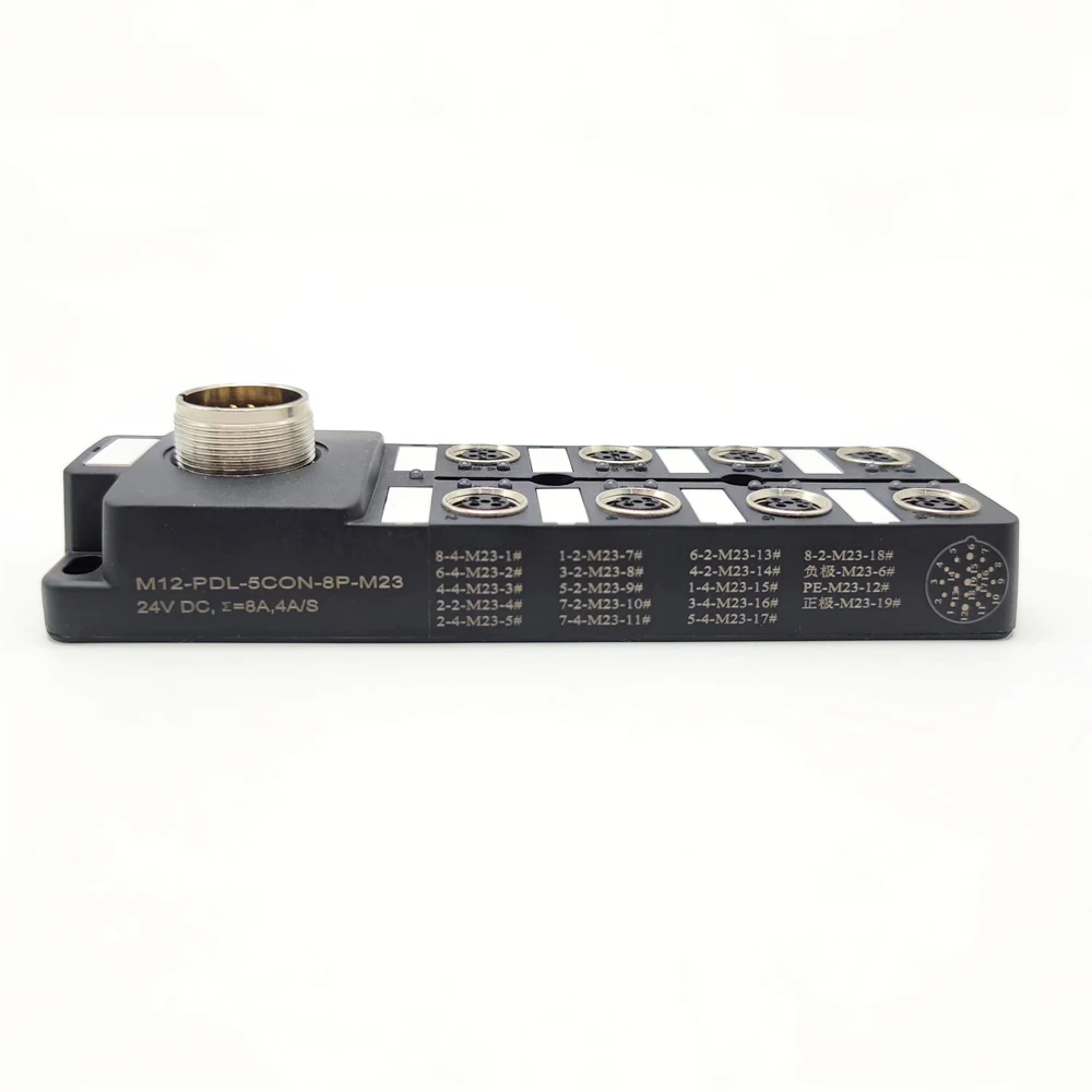 M23 To M12 5Pin 8 Ports High Quality Junction Box Electrical Terminal Blocks Customization M12 Distribution Box