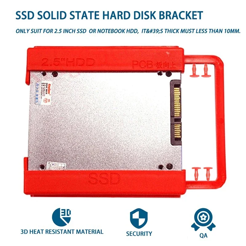 【Fast Delivery】2.5 to 3.5 SSD HDD Notebook Hard Drive HDD Mounting Dock Tray Bracket Adapter Hard Disk Case For PC Desktop
