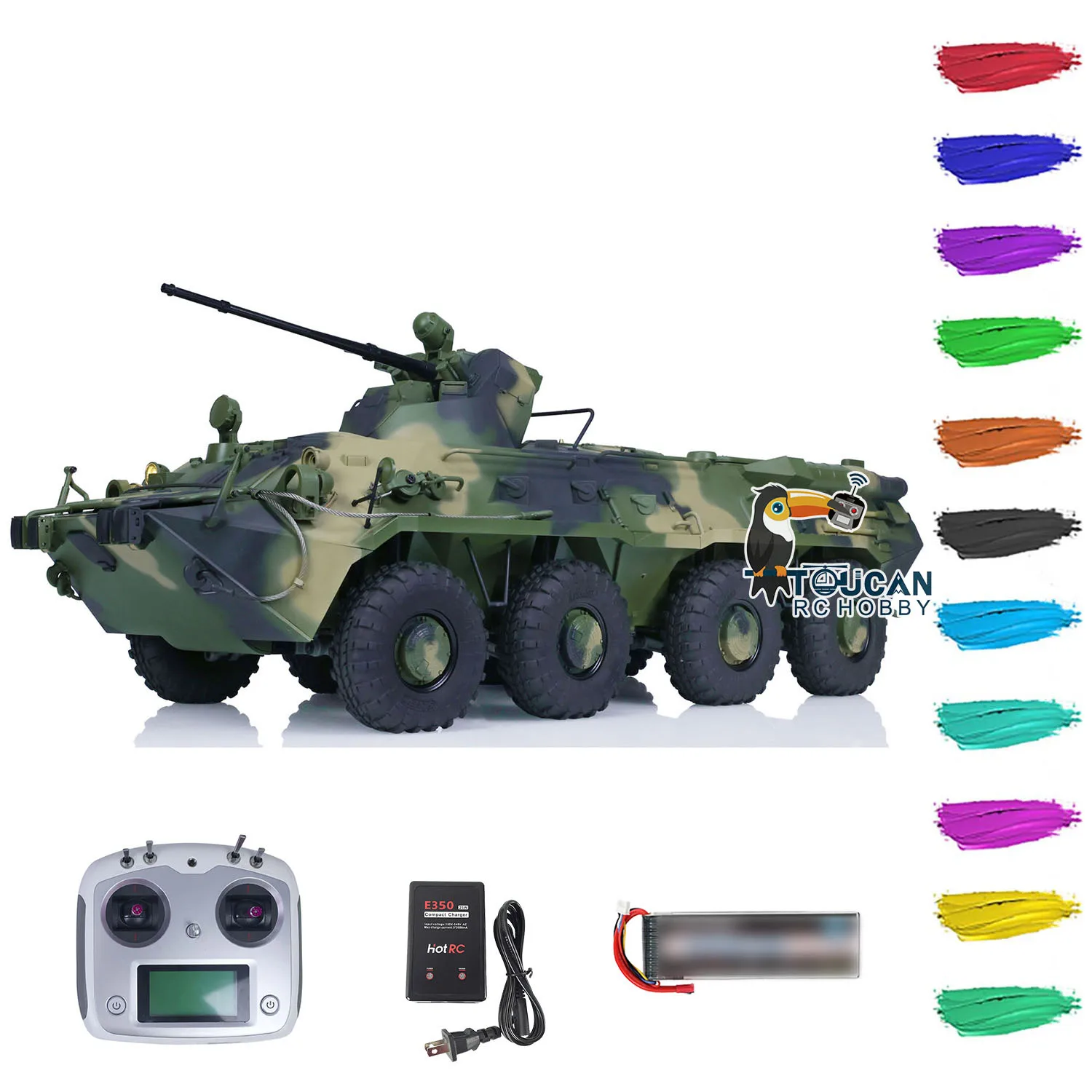 1/12 CROSSRC BT8 8X8 RC Armored Transport Vehicle RTR Radio Control DIY Painted Assembled Toy Ready to Run Military Car THZH1883