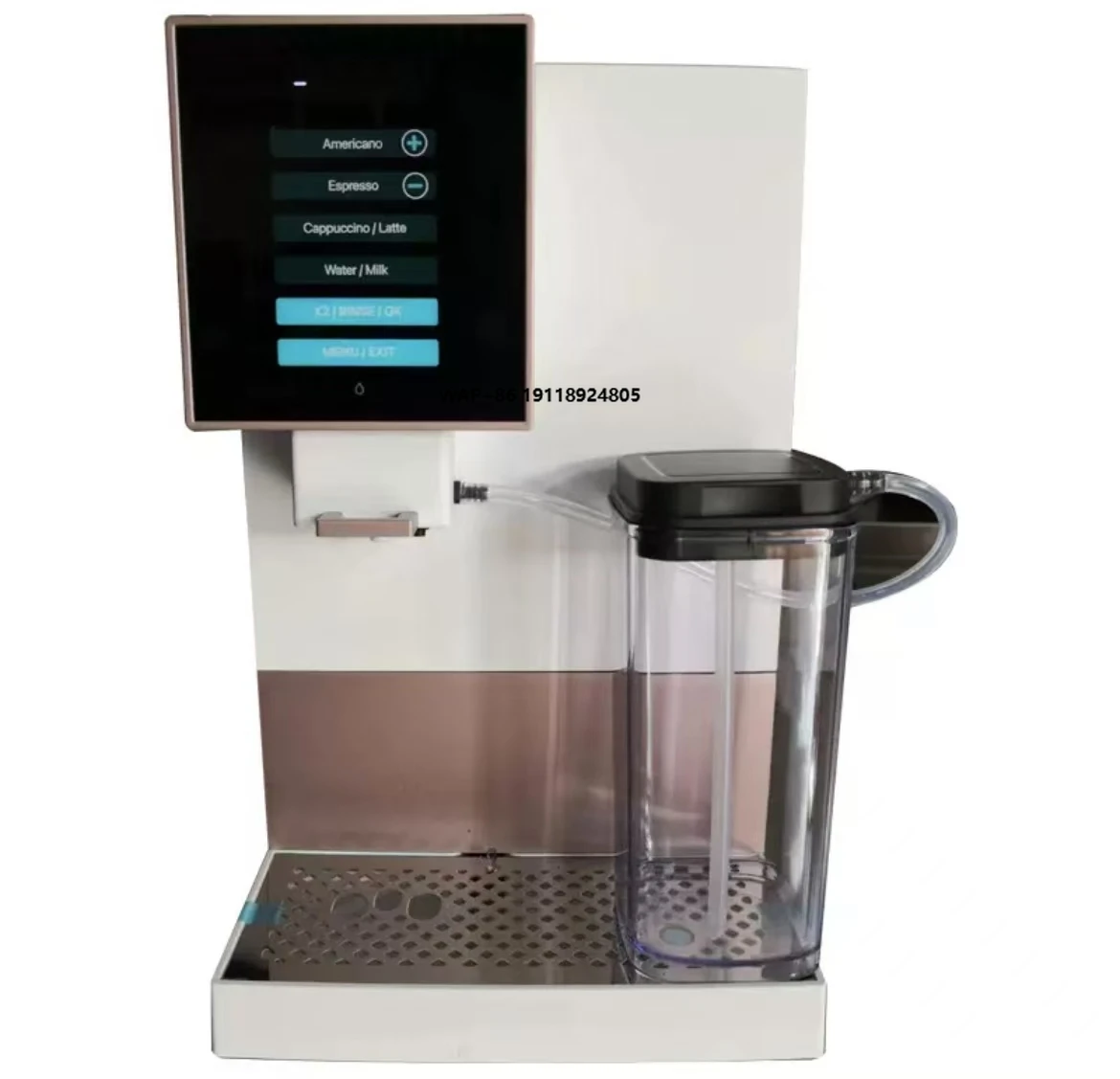 Full Automatic Electric Espresso Home Latte Cappuccino Touch Screen Brew System Coffee Maker for House Car Hotel EU Plug