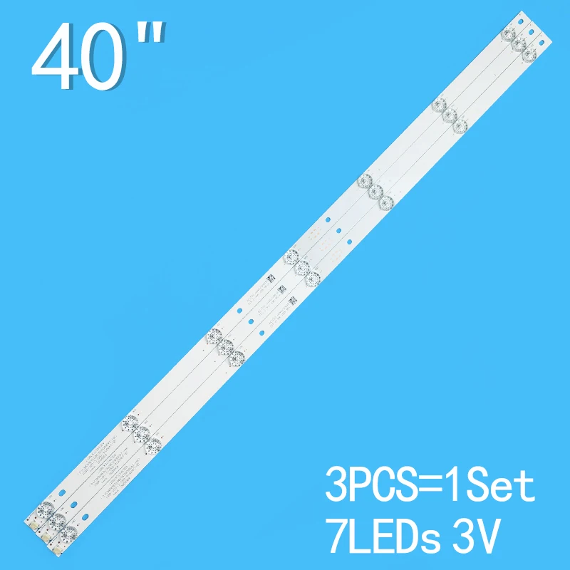 758mm LED Backlight strip 7 Lamp for Hyundai H-LED40F502BS2S CRH-Z40E6000303007036ADREV1.0 A34 LB-C400F16-E60-C-G01-XRD1 40E6000