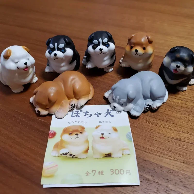 Original Kawaii Kitan Club Gashapon Figure Plump Shiba Inu Dog Mini Animal Figurine Anime Decor Capsule Toys