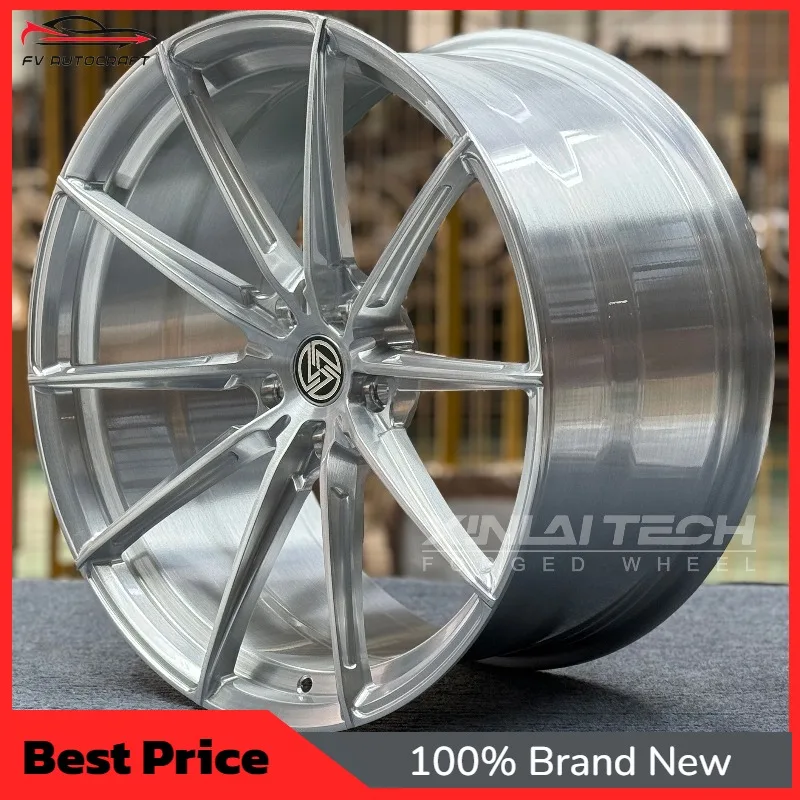 Кованые диски XINLAI 2026 года, 20x9, 21x10, 22x11, 5x112, 5x120, 5x114.3, матовое серебро, Y-образные спицы, внешняя рамка для BMW M3 G80, Tesla Model Y