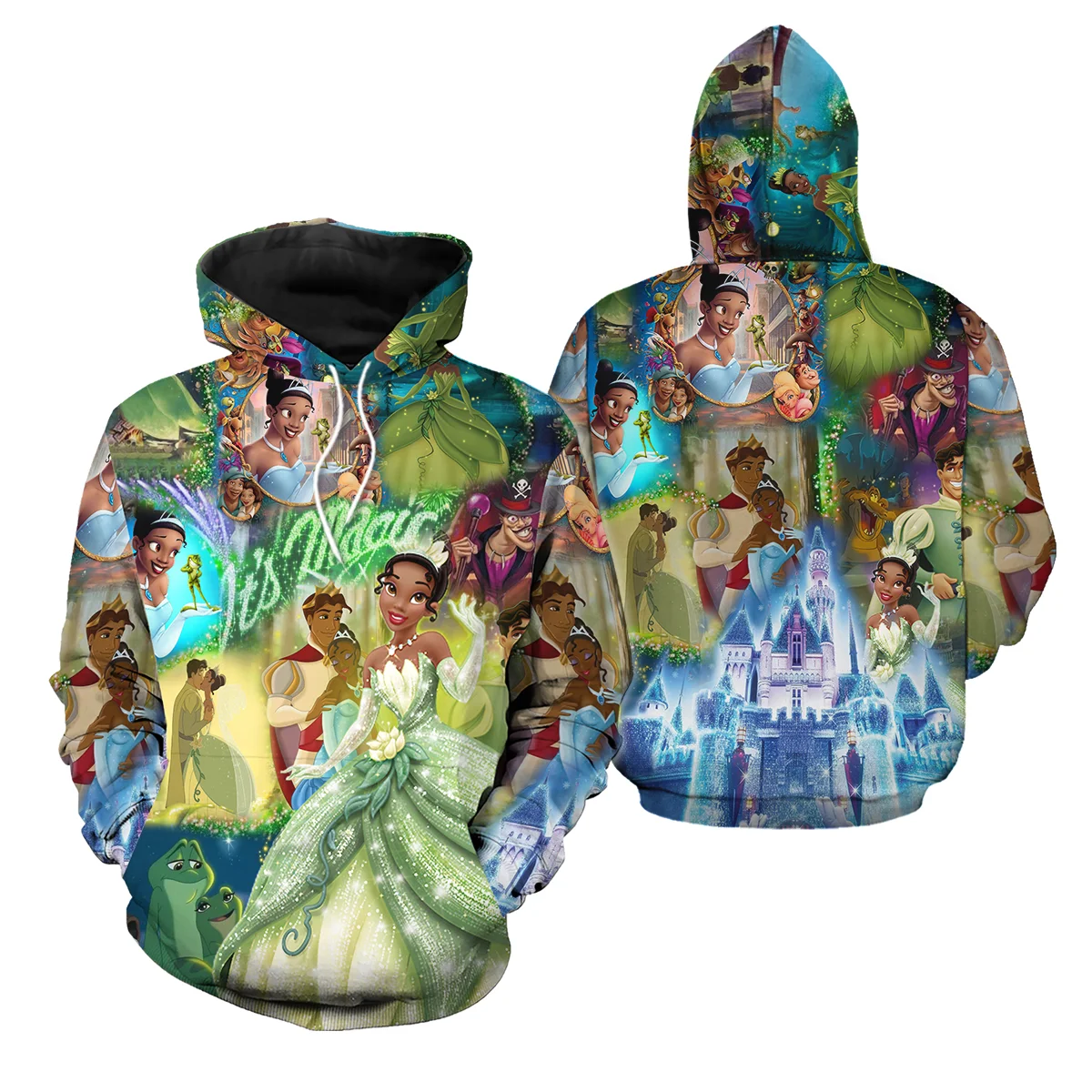 

Princess Tiana Magic Glitter Castle | Disney 3D Hoodie