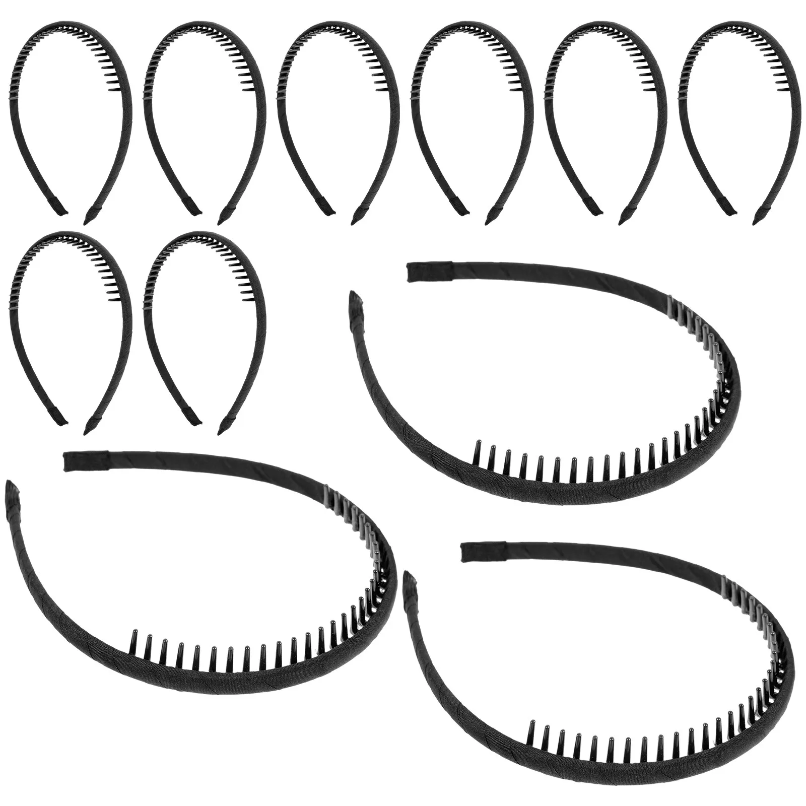 

18Pcs Cloth Headbands for Girls and Women Fine Hair Bands Non-Slip Decorative Headwear for Banquet Gathering Costume Party