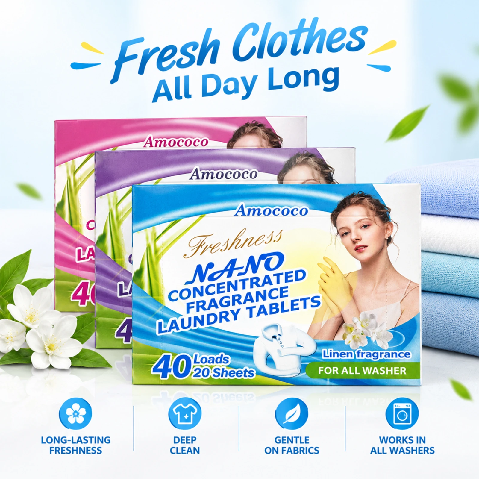 Laundry Strip Eco - Muti-Pcs Laundry Detergent Sheets Concentrated Eco