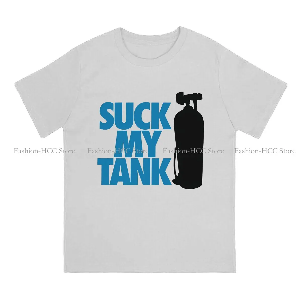 Suck My Tank Fashion Polyester TShirts Dive Diving Men Graphic Streetwear T Shirt Round Neck