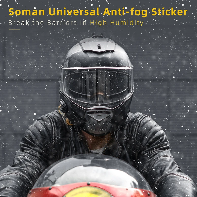 SOMAN Universele Motorhelm Vizier AntiFog Film Integraalhelmen Schild Anti Fog Sticker Casco Motor Visera Accessoires